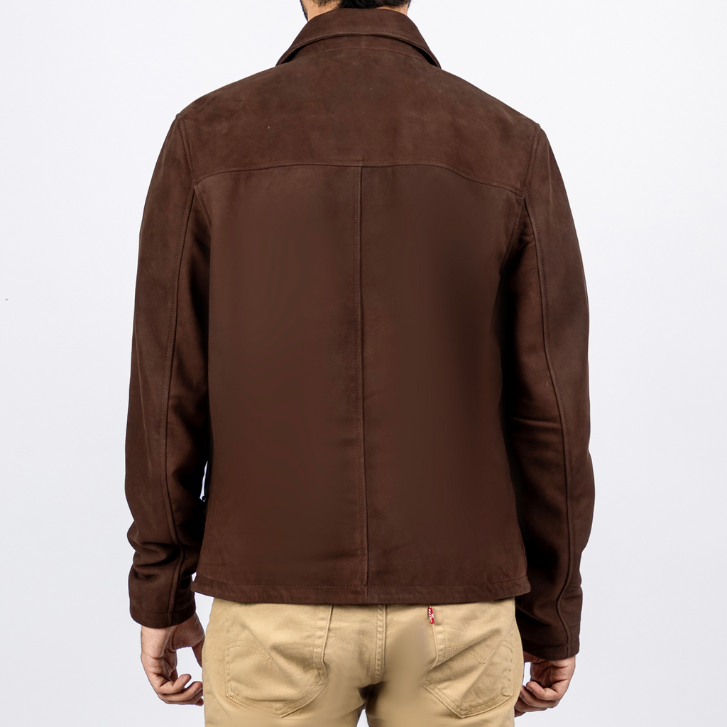 Ashford Classic Suede Leather Jacket in Brown
