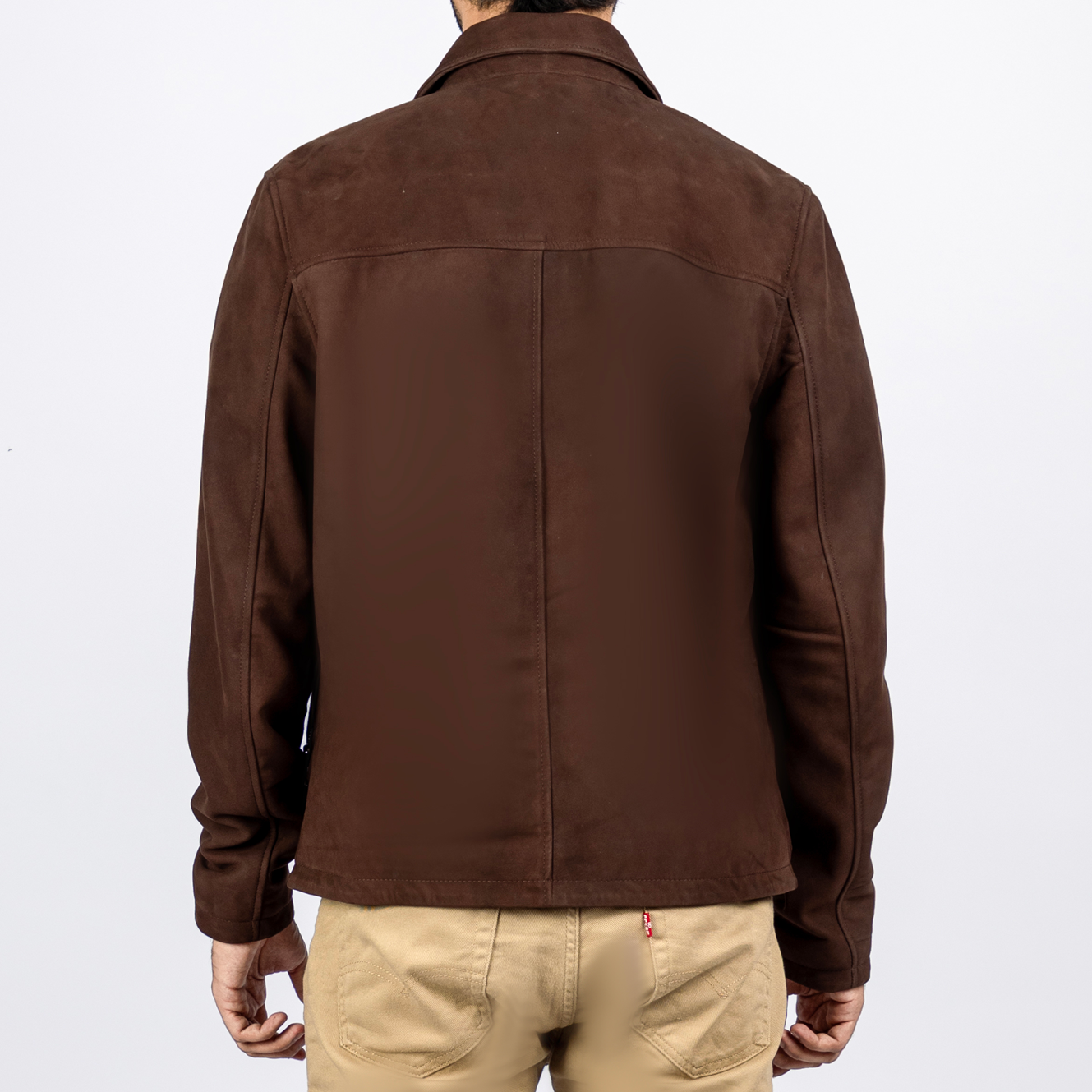 Ashford Classic Suede Leather Jacket in Brown