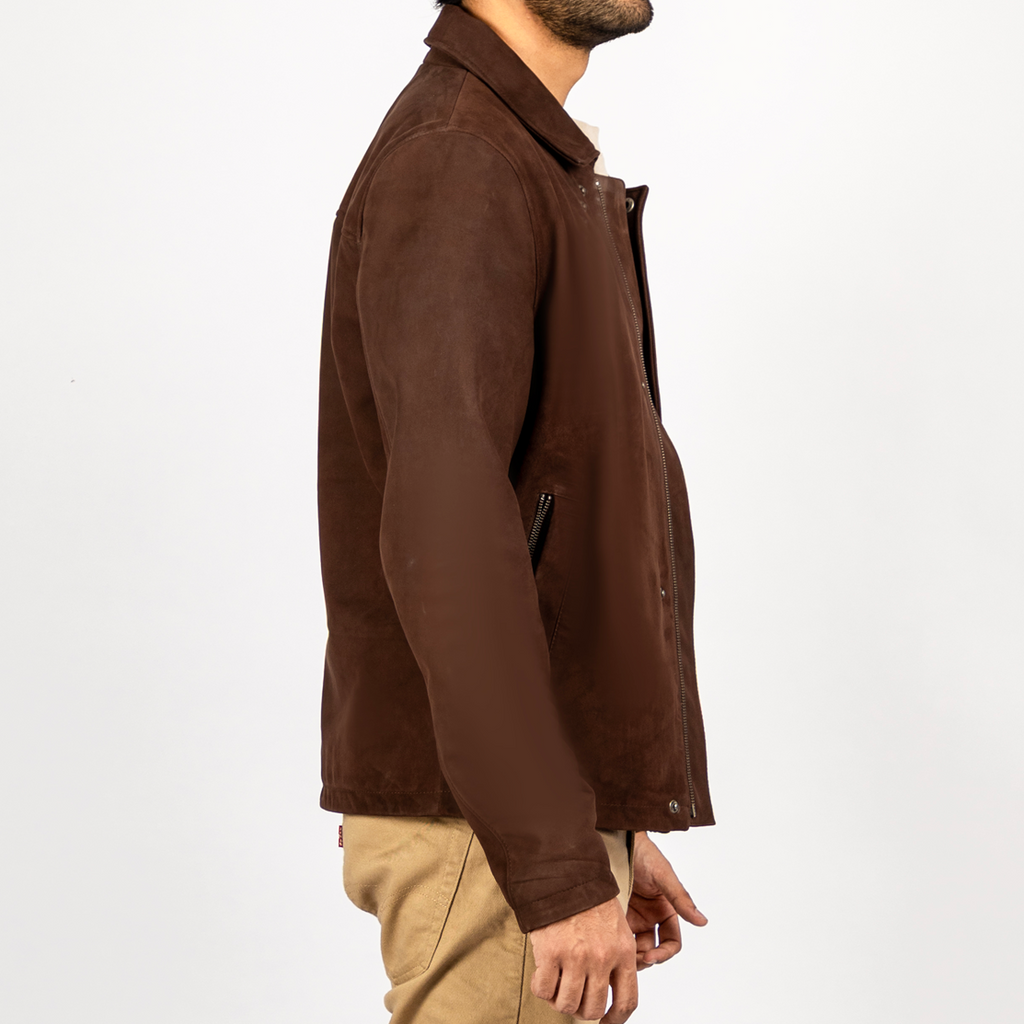 Ashford Classic Suede Leather Jacket in Brown